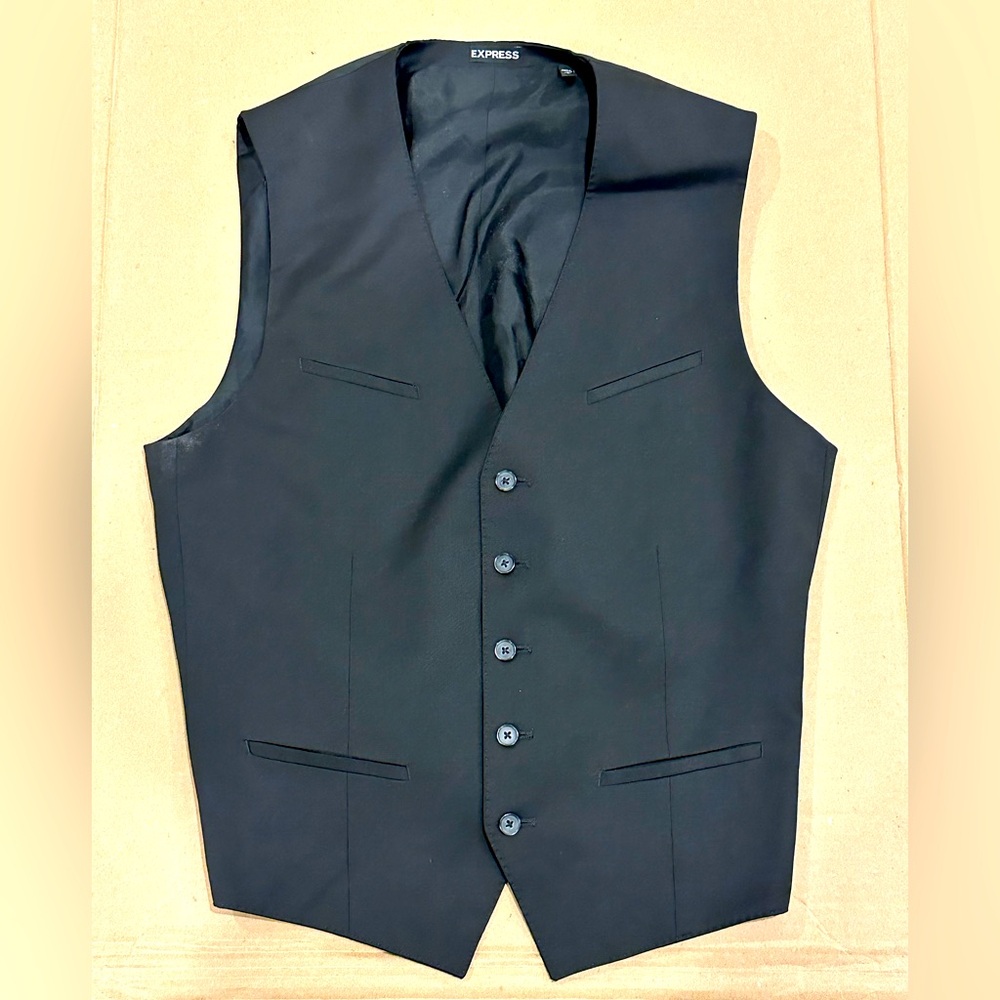 Black Express Suit Vest - Size Large